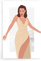 Walljar - Elegant lady - Muurdecoratie - Poster