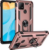 Fonu Oppo A5 2020 - Oppo A9 2020 Ringhouder hoesje - Rosegoud