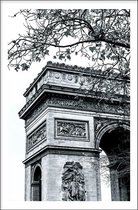 Walljar - Arc De Triomphe - Zwart wit poster