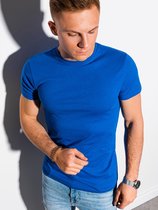 T-shirt - basic - heren - Azuurblauw - S1370