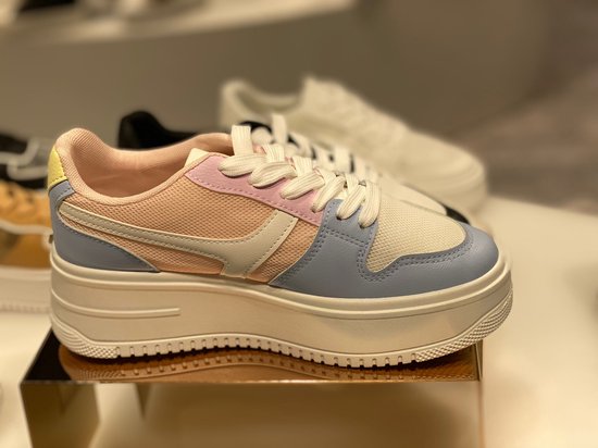 Ward Platform Dames Sneakers - Sportief en casual - Outdoor - Maat 40 -  Paars met Roze | bol.com