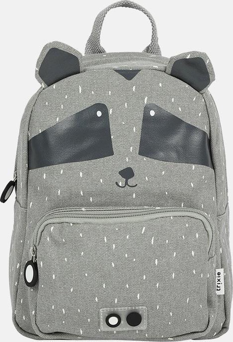 Sac à Dos Enfant Lässig – Petit Sac Raton Laveur Gris/blanc – Léger Et Réglable (Neuf)