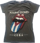 The Rolling Stones Dames Tshirt -L- Havana Cuba Grijs