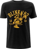 Blink182 Heren Tshirt -M- College Mascot Zwart