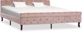 Decoways - Bedframe fluweel roze 180x200 cm