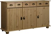 Decoways - Dressoir 134x39x79,5 cm massief grenenhout