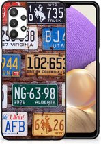 Telefoon Hoesje Geschikt voor Samsung Galaxy A32 5G Hippe Hoesjes met Zwarte rand Kentekenplaten