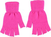 Apollo - Vingerloze handschoenen - Handschoenen carnaval - handschoenen carnaval fluor rose - one size - Vingerloze handschoenen uniseks - fingerless gloves