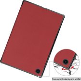 Étui Samsung Galaxy Tab A8 2021 – Couverture de livre Samsung Tab A8 10,5 pouces – Étui à trois volets – Rouge bordeaux