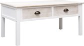 Decoways - Salontafel 100x50x45 cm hout wit en naturel