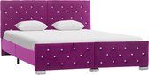 Decoways - Bedframe stof paars 140x200 cm