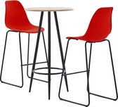 Decoways - 3-delige Barset kunststof rood