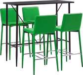 Decoways - 5-delige Barset kunstleer groen