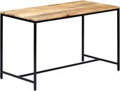 Decoways - Eettafel 120x60x75 cm massief ruw mangohout