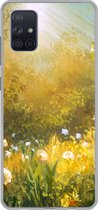 Telefoonhoesje Geschikt voor Samsung Galaxy A71 hoesje - Bloemen - Zomer - Aquarel - Siliconen Telefoonhoesje