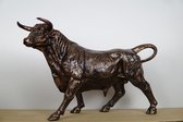 Beeld Bruin Bronzen Stier - Woondecoratie - Beeld Stier - Decoratie - Cadeau - Kunst - Bureau