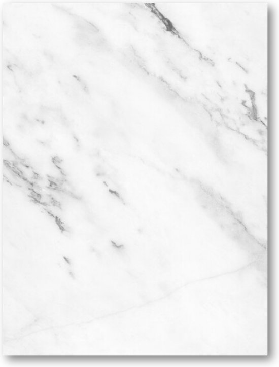 Pelmel Shinkan Collega White Marble - Wit Marmer Patroon - 30x40 Canvas Staand - Minimalist |  bol.com