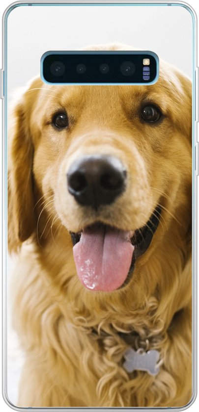 Coque Samsung Galaxy S10 Plus - un super Golden Retriever - Siliconen - Noël - Cadeaux - Cadeaux chaussures