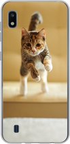 Coque Samsung Galaxy A10 - Chat - Printemps - Chaise - Coque de téléphone en Siliconen