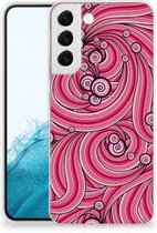 Back Case TPU Siliconen Hoesje Samsung Galaxy S22 Plus Smartphone hoesje Swirl Pink