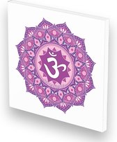 Tegeltje & kaart ineen | 14x14 cm | Chakra violet