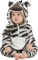JAXY Baby Onesie - Baby Rompertjes - Baby Pyjama - Baby Pakje - Baby Verkleedkleding - Baby Kostuum - Baby Winterpak - Baby Romper - Baby Skipak - Baby Carnavalskleding - 12-18 Maanden - Zebra