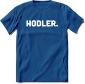 Hodler - Crypto T-Shirt Kleding Cadeau | Dames / Heren / Unisex | Bitcoin / Ethereum shirt | Grappig Verjaardag kado | BTC Tshirt Met Print | - Donker Blauw - 3XL