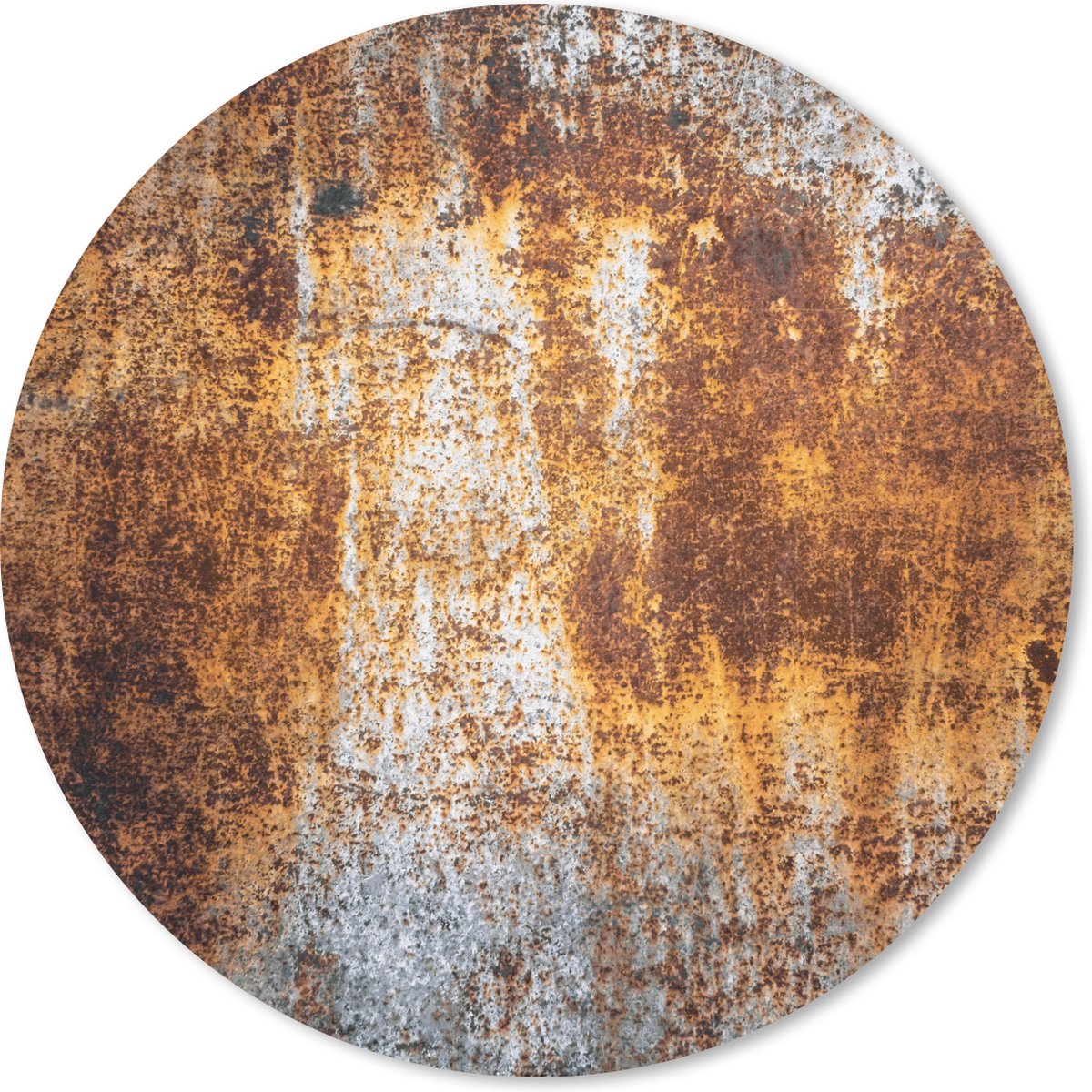 Muismat rond 30x30 cm - Mousepad IJzer - Oud - Roest print - Ronde muismatten