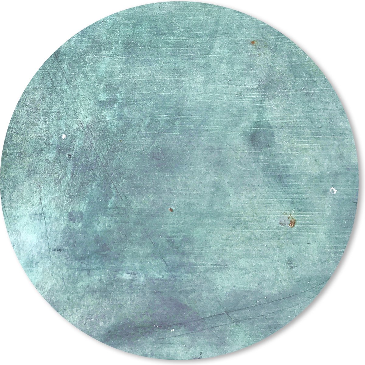 Muismat rond 40x40 cm - Mousepad Roest - IJzer - Blauw - Ronde muismatten