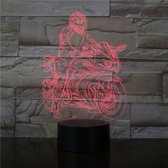 3D Led Lamp Met Gravering - RGB 7 Kleuren - Moter