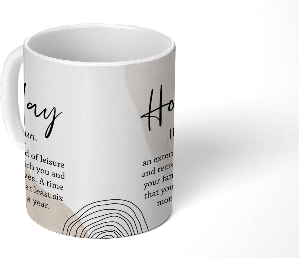Mok - Koffiemok - Woordenboek - Vakantie - Quotes - Mokken - 350 ML - Beker - Koffiemokken - Theemok