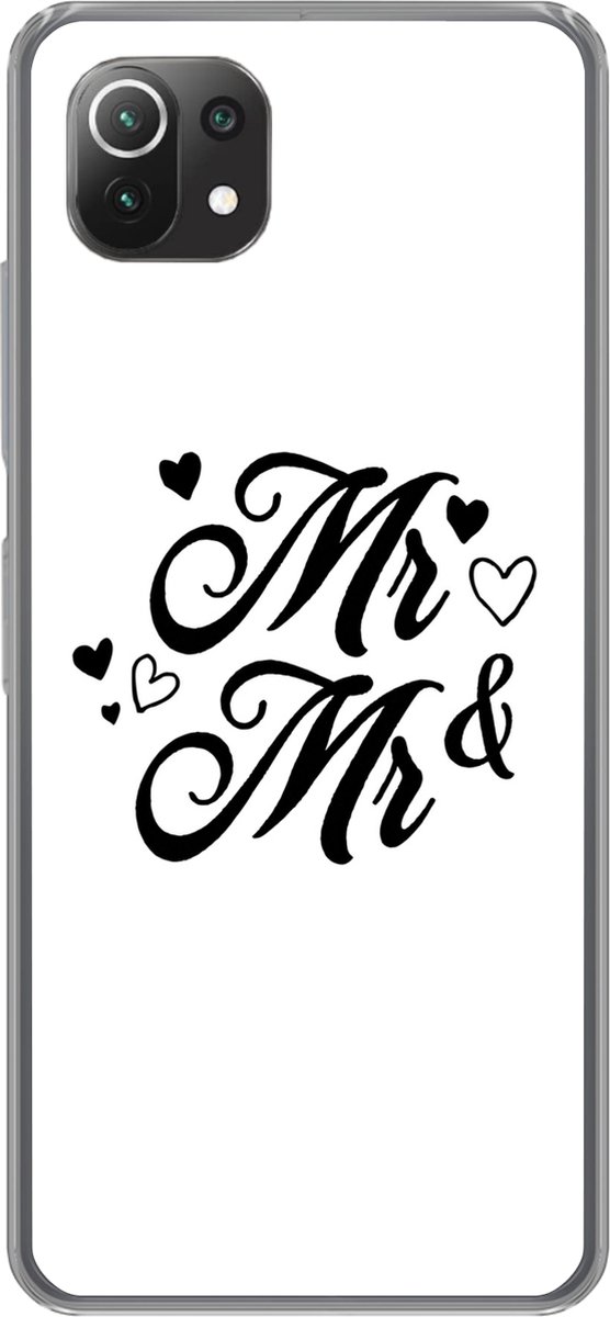 Telefoonhoesje Geschikt voor Xiaomi 11T hoesje - Quotes - Hart - 'Mr & Mr' - Spreuken - Siliconen Telefoonhoesje Telefoonhoesje