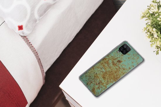 Coque Samsung Galaxy A12 - Rouille - Turquoise - Métal - Siliconen