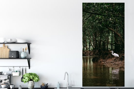 Affiche Héron - Forêt - Lac - 75x150 cm