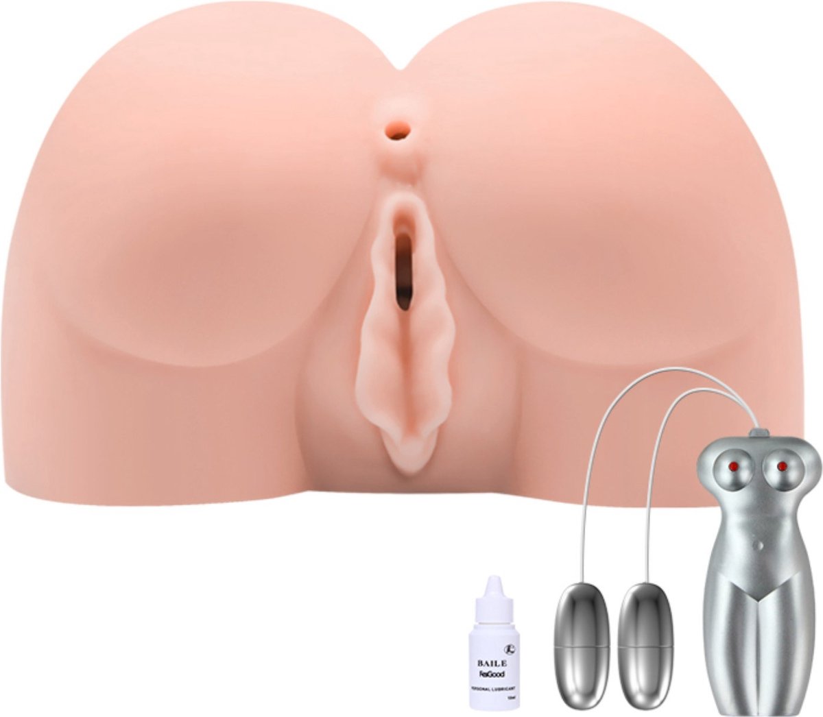 Baile Passion Lady Kant - Masturbator - Vibrerend - Vagina en Anus - Flesh