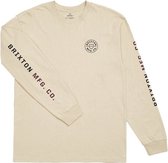 Brixton Crest Long Sleeve T-shirt - Sand