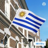 Vlag Uruguay 100x150cm - Glanspoly
