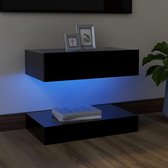 Decoways - Tv-meubel met LED-verlichting 60x35 cm zwart
