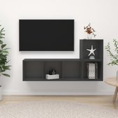 Decoways - 2-delige Tv-meubelset spaanplaat grijs