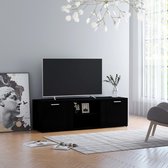 Decoways - Tv-meubel 120x34x37 cm spaanplaat zwart