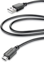 Cellularline - Data kabel home, micro-usb (2m), tablet, zwart