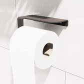 Toiletrolhouder - Design - RVS - WC rolhouder - Zwart