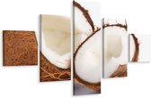 Schilderij - Halve kokosnoot, 5luik, Premium print