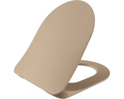 Creavit wc-zitting Duroplast – softclose & quick release – inox scharnieren – mat cappuccino