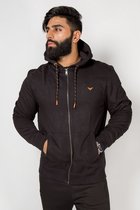 Zwarte Hoodie heren met rits en capuchon - Light Sport Sweater - Maat M