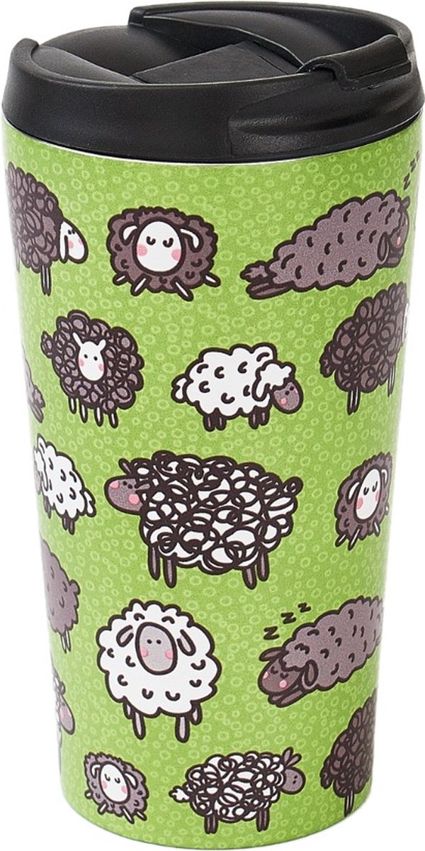 Eco Chic - The Travel Mug (thermosbeker) - N08 - Green - Sheep