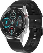 Belesy® ACHILLES - Smartwatch Heren – Smartwatch Dames - Horloge – Stappenteller – Calorieën - Hartslag – Sporten - 100 Wijzerplaten - Full Touch - Bluetooth Bellen – Zilver - Sili