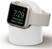 Silicone Circle Design Standaard Voor geschikt voor Apple Watch series - Wit | Watchbands-shop.nl