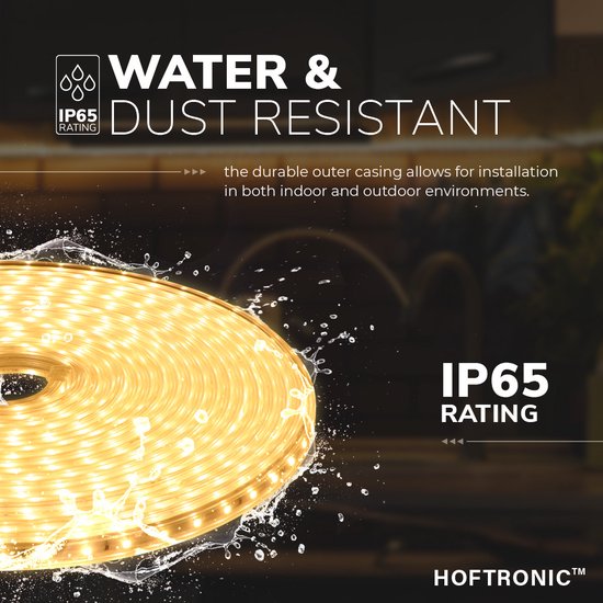 HOFTRONIC Flex60 - Dimbare LED Strip 5m - 3000K Warm wit - 60 LEDs per ...
