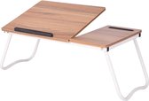 Sefaras Laptoptafel - Laptopstandaard - Schoottafel - Laptopverhoger - Bedtafel  - Cadeautip - Bruin - 80x30x27CM